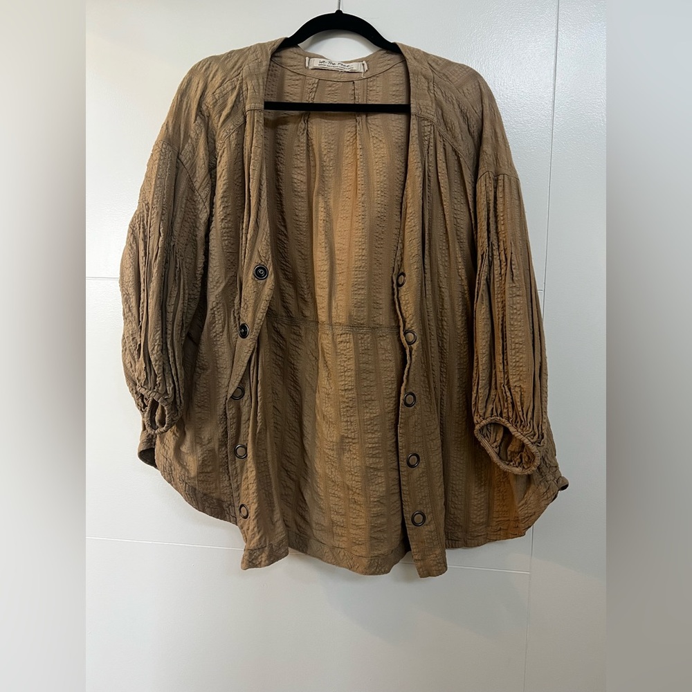 We The Free Green/Brown Button Up